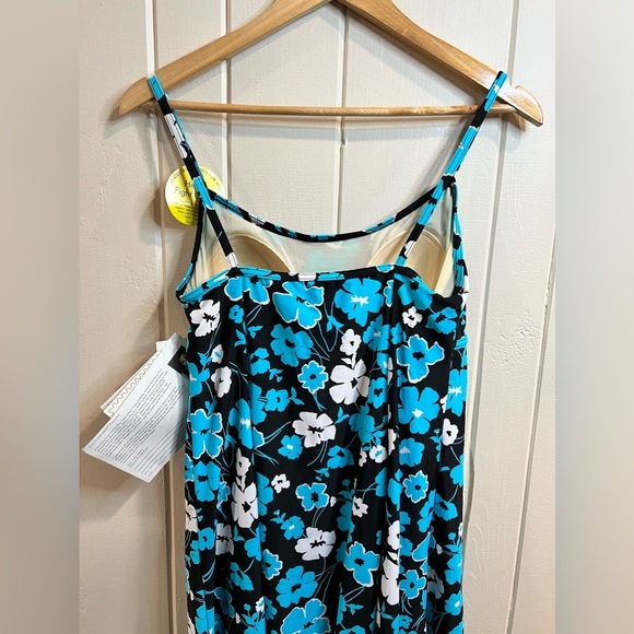 Fashion Bug Blue and Black one Piece Swimsuit - Picture 7 of 10